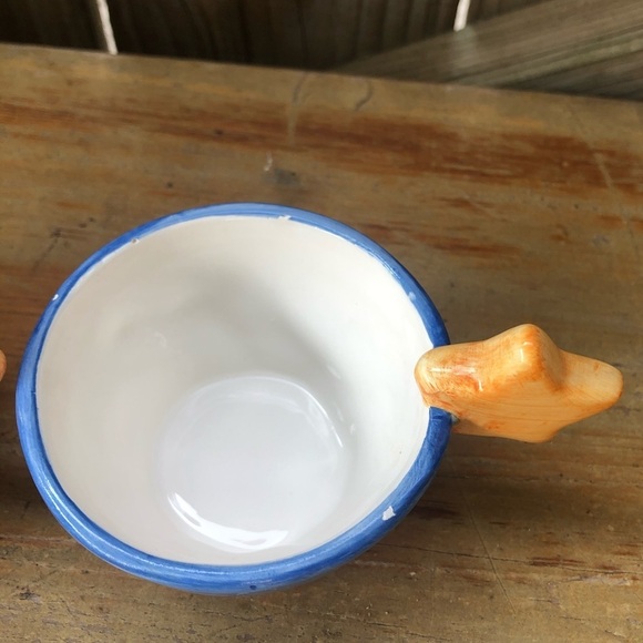 Set of 2 Blue Cups with Clouds at the Bottom & Yellow Stars on the Handles - Picture 7 of 8